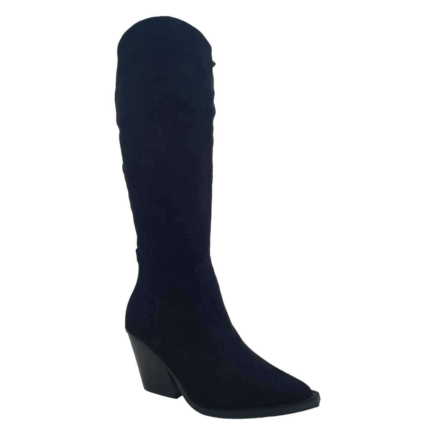 Bota de Tacón Cubano para Mujer con Punta Fina y Cremallera