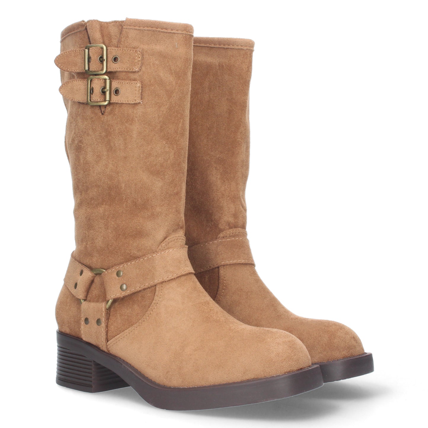 Bota Motera para Mujer con Tacón Bajo