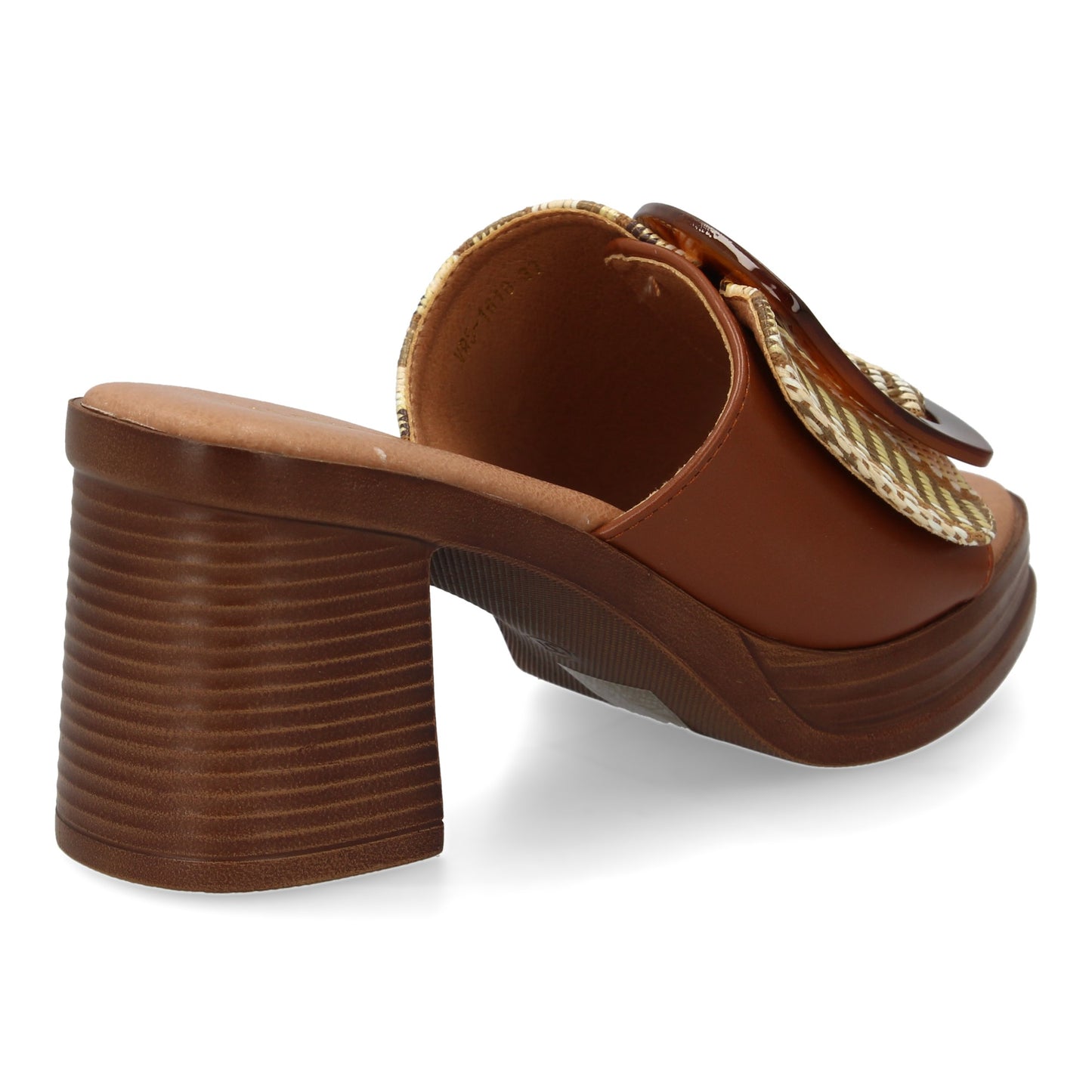 Zueco de Tacón Elegante con Hebilla Decorativa