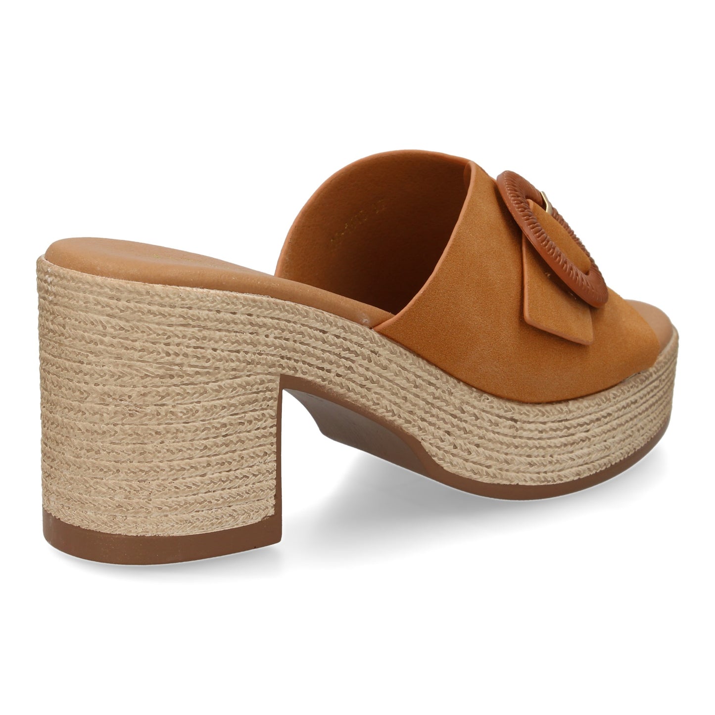 Heeled Clog with Decorative Buckle