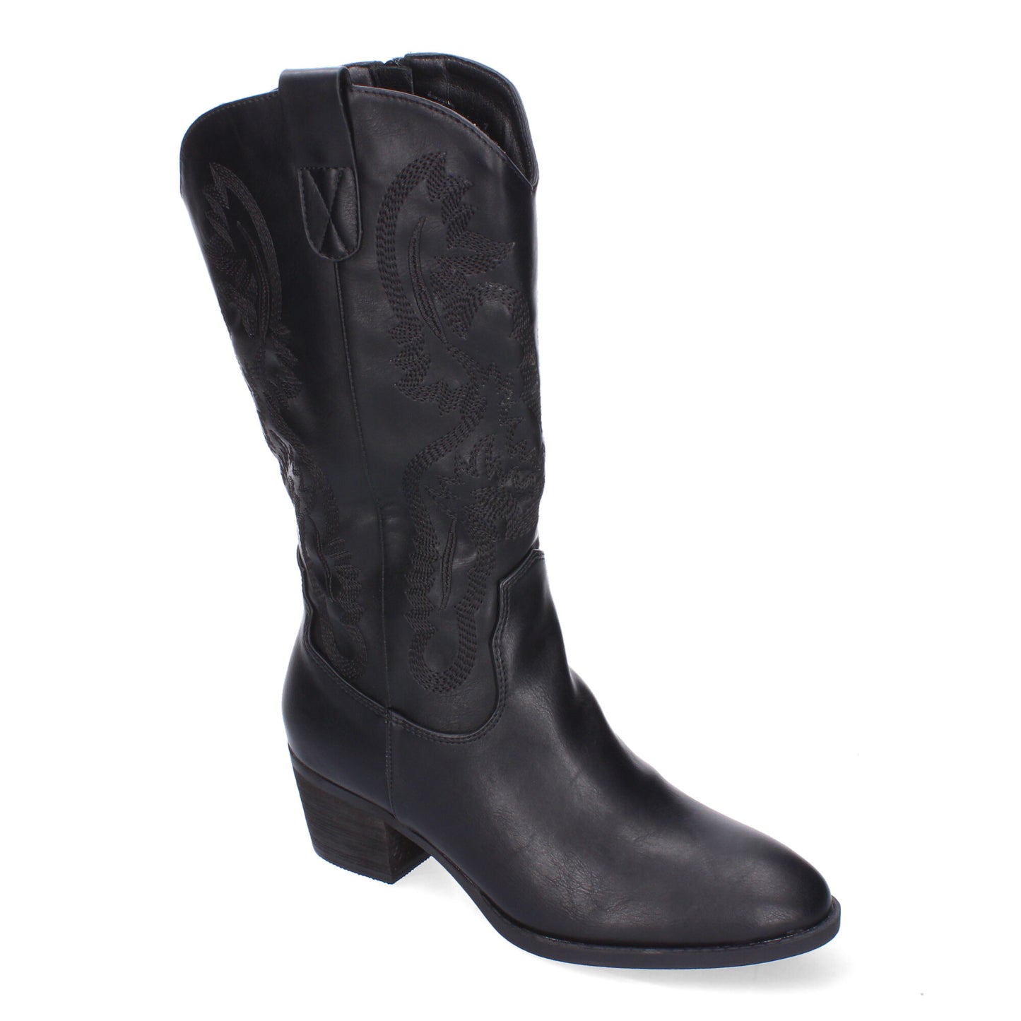 Bota Campera para Mujer con Bordado y Cierre de Cremallera