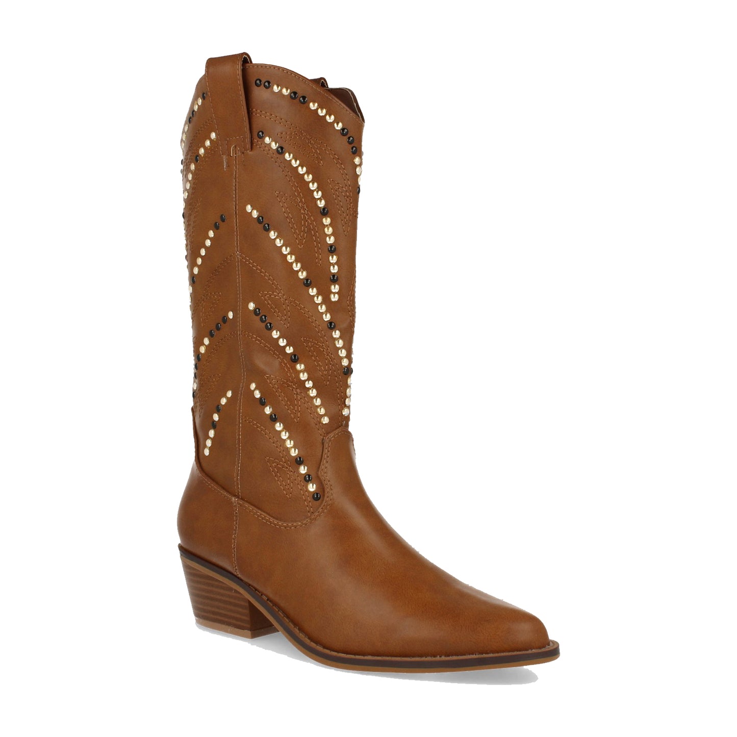 Bota de Mujer con Tacón Cubano y Tachuelas