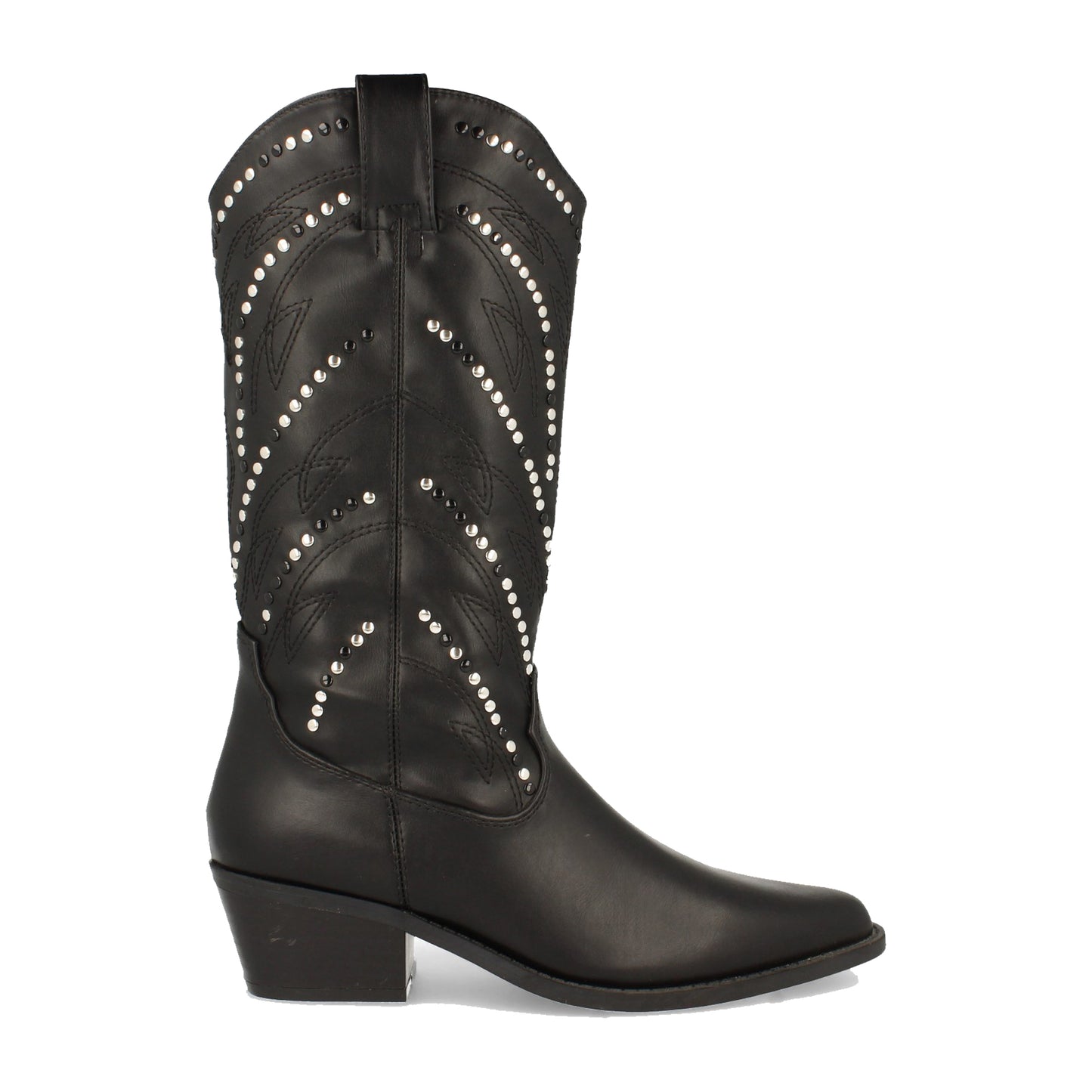 Bota de Mujer con Tacón Cubano y Tachuelas
