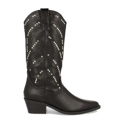 Bota de Mujer con Tacón Cubano y Tachuelas