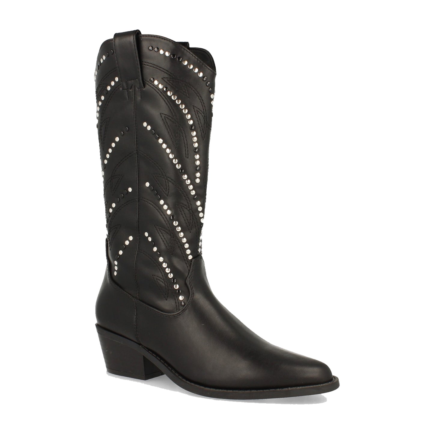 Bota de Mujer con Tacón Cubano y Tachuelas