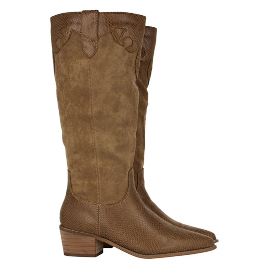 Bota de Tacón Mujer Estampado de Serpiente