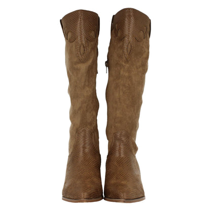 Bota de Tacón Mujer Estampado de Serpiente