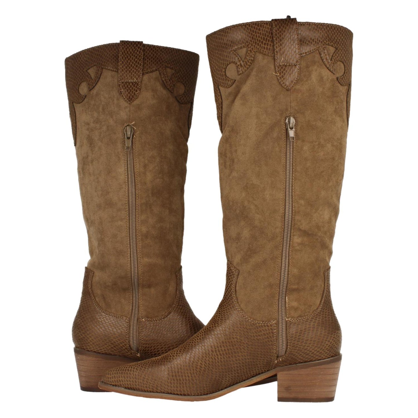 Bota de Tacón Mujer Estampado de Serpiente
