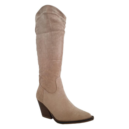Bota de Tacón Cubano para Mujer con Punta Fina y Cremallera