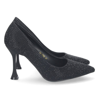 Zapatos de Tacón Fino con Strass para Mujer