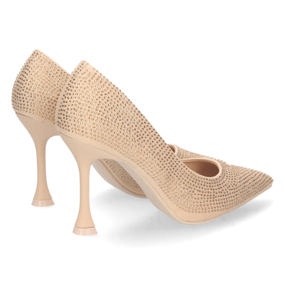 Zapatos de Tacón Fino con Strass para Mujer
