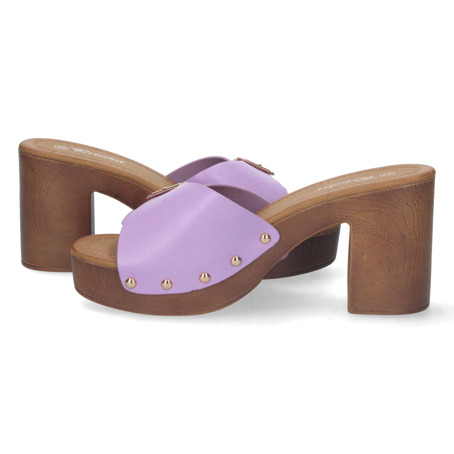 Zueco de Tacón Alto para Mujer con Hebilla