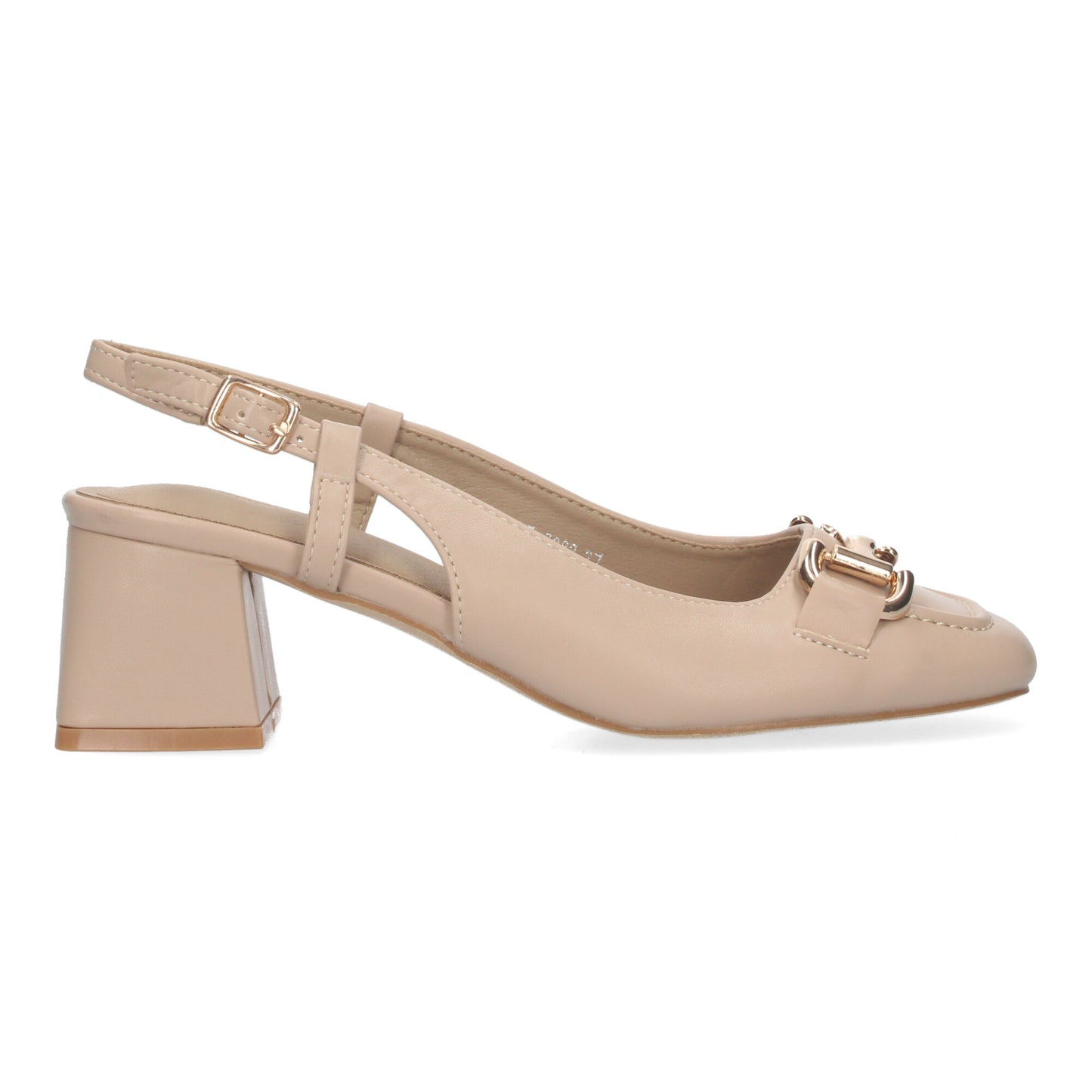 Court Style Heel Shoes with Buckle Closure