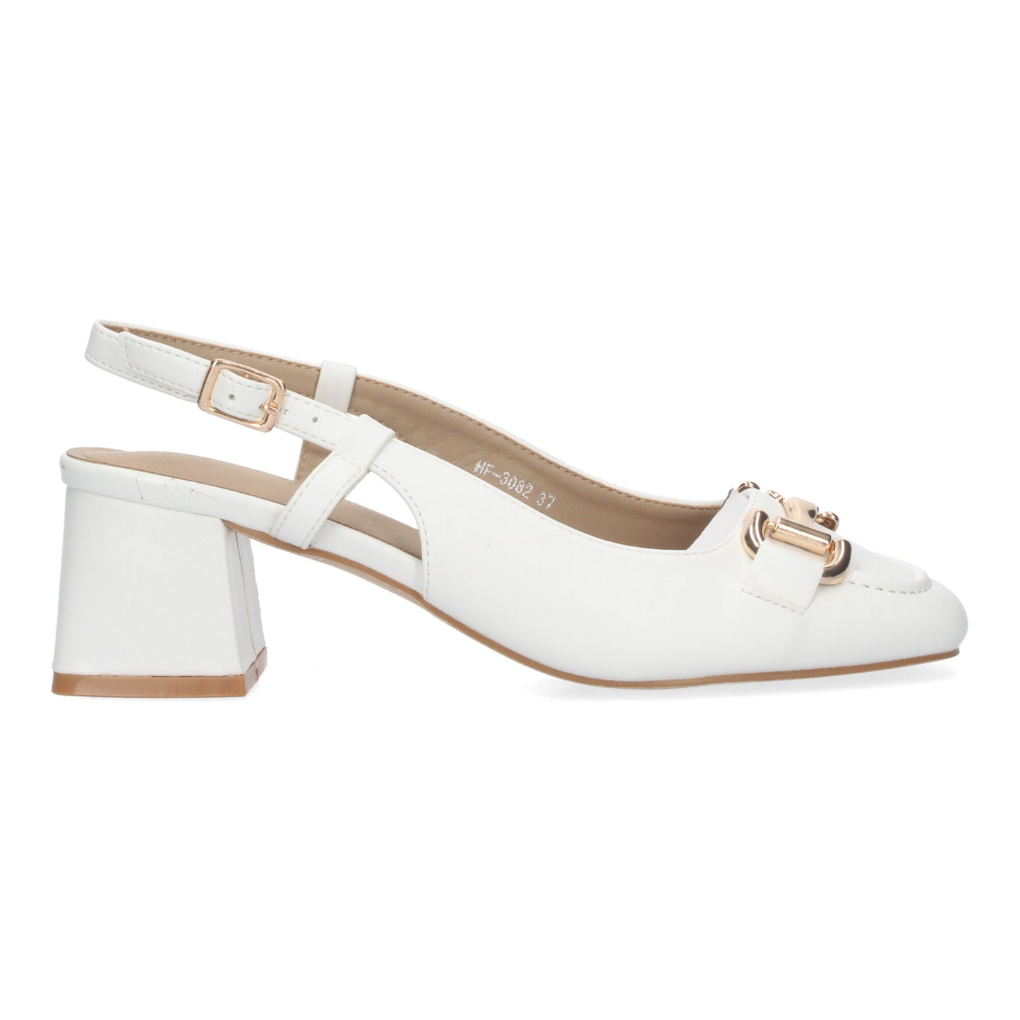 Court Style Heel Shoes with Buckle Closure