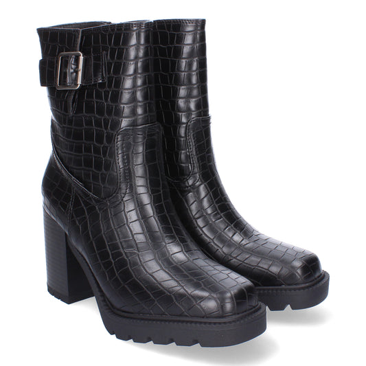 Botas de Tacón Elegantes para Mujer con Animal Print