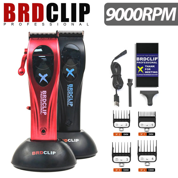 Professional 9000RPM Magnetic Hair Clipper with Charging Base for Men