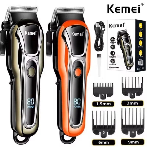 Kemei Hair Clipper - Professional Wireless Hair Trimmer for Men