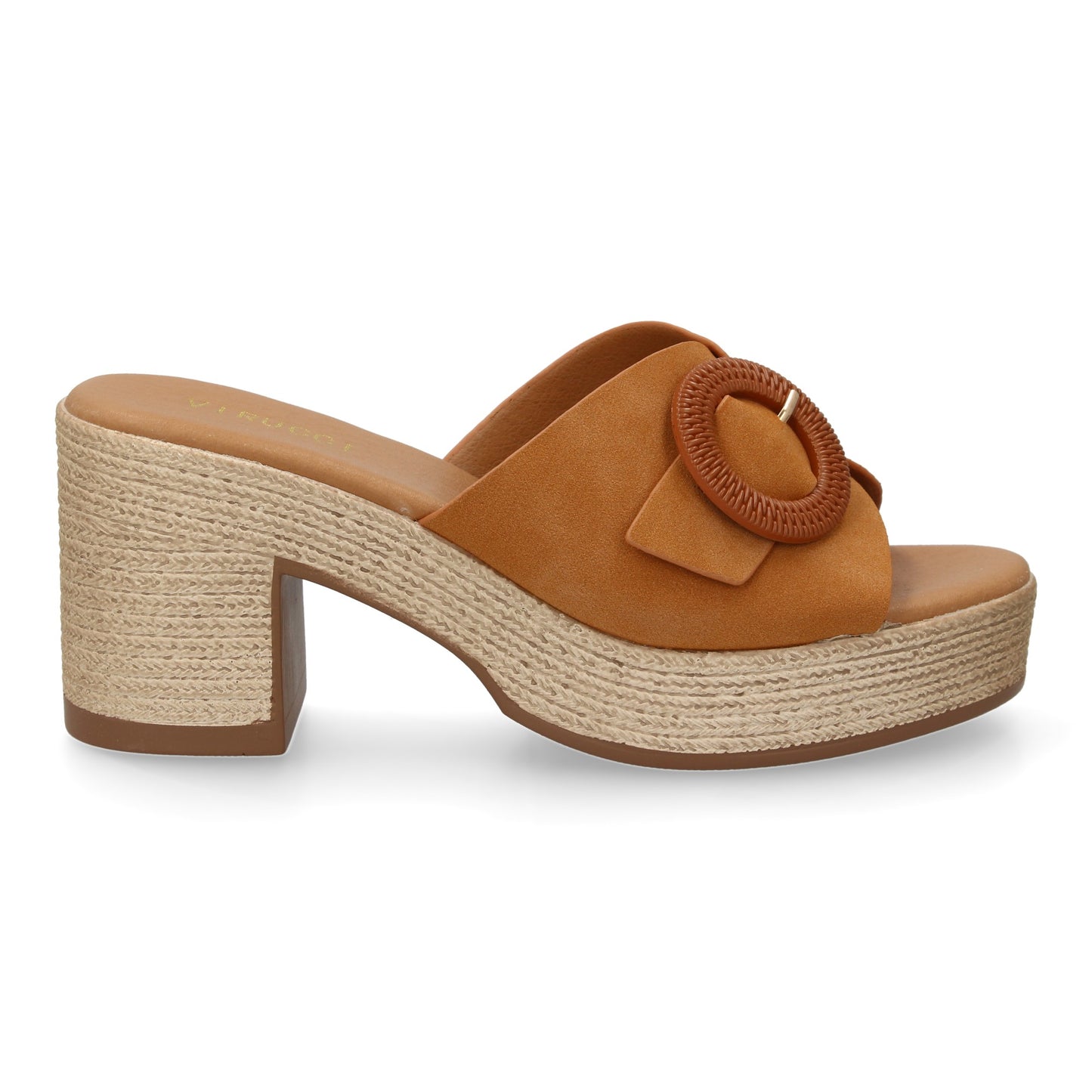 Heeled Clog with Decorative Buckle