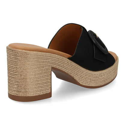 Heeled Clog with Decorative Buckle