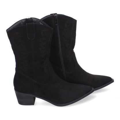 Bota Campera para Mujer con Bordado y Cremallera